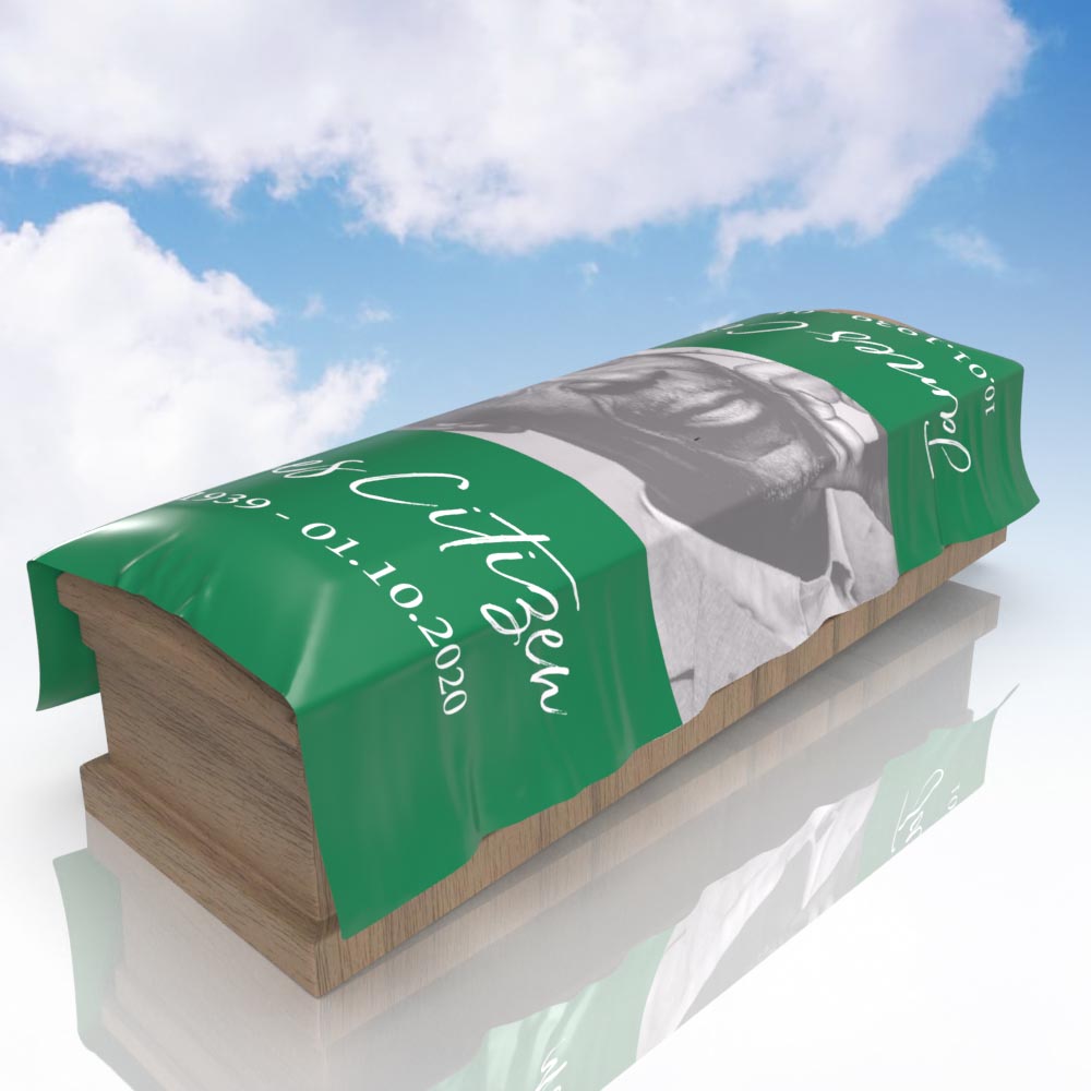 Personalised Nigerian Flag Coffin Cover