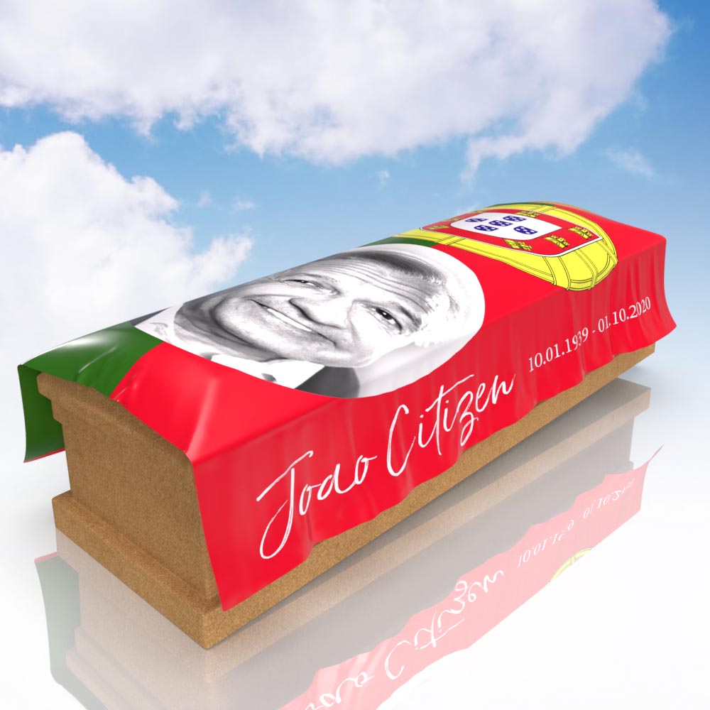 Personalised Portuguese Flag Coffin Cover