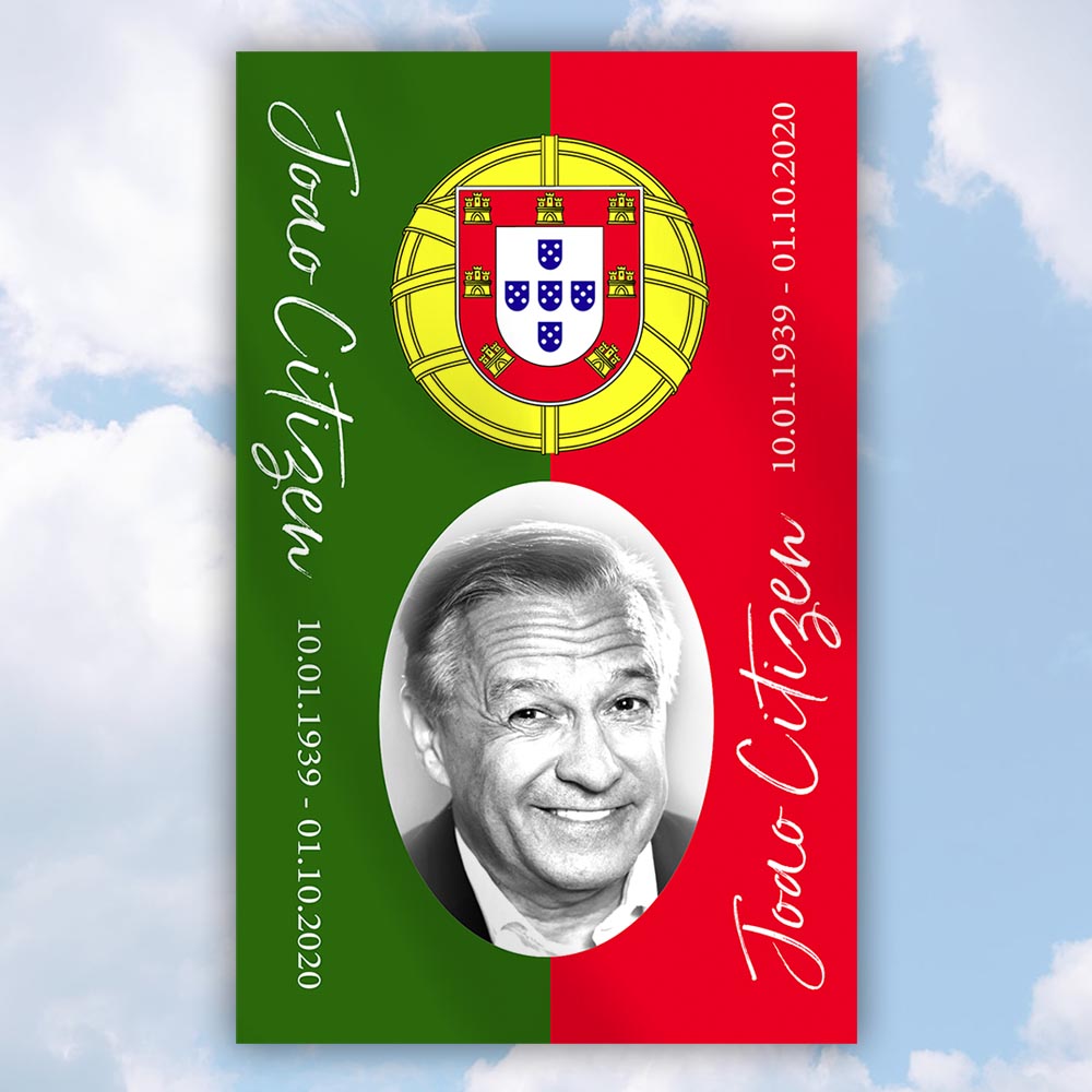 Personalised Portuguese Flag Coffin Cover