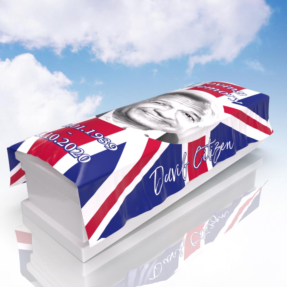 Personalised British Flag Coffin Cover