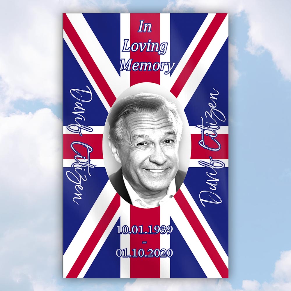 Personalised British Flag Coffin Cover