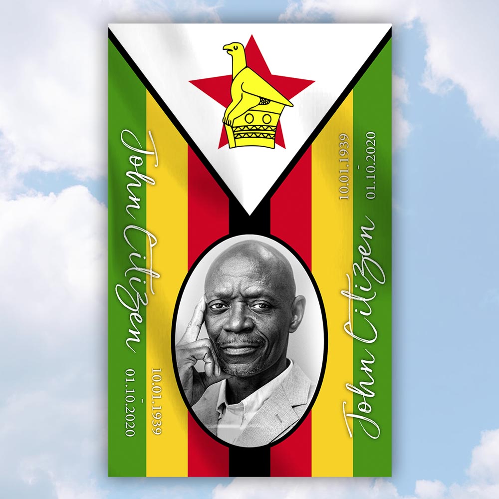 Personalised Zimbabwe Flag Coffin Cover