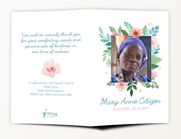 Floral Order of Service Booklet 2