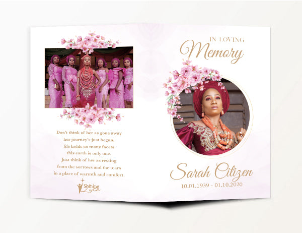 Floral Order of Service Booklet 5