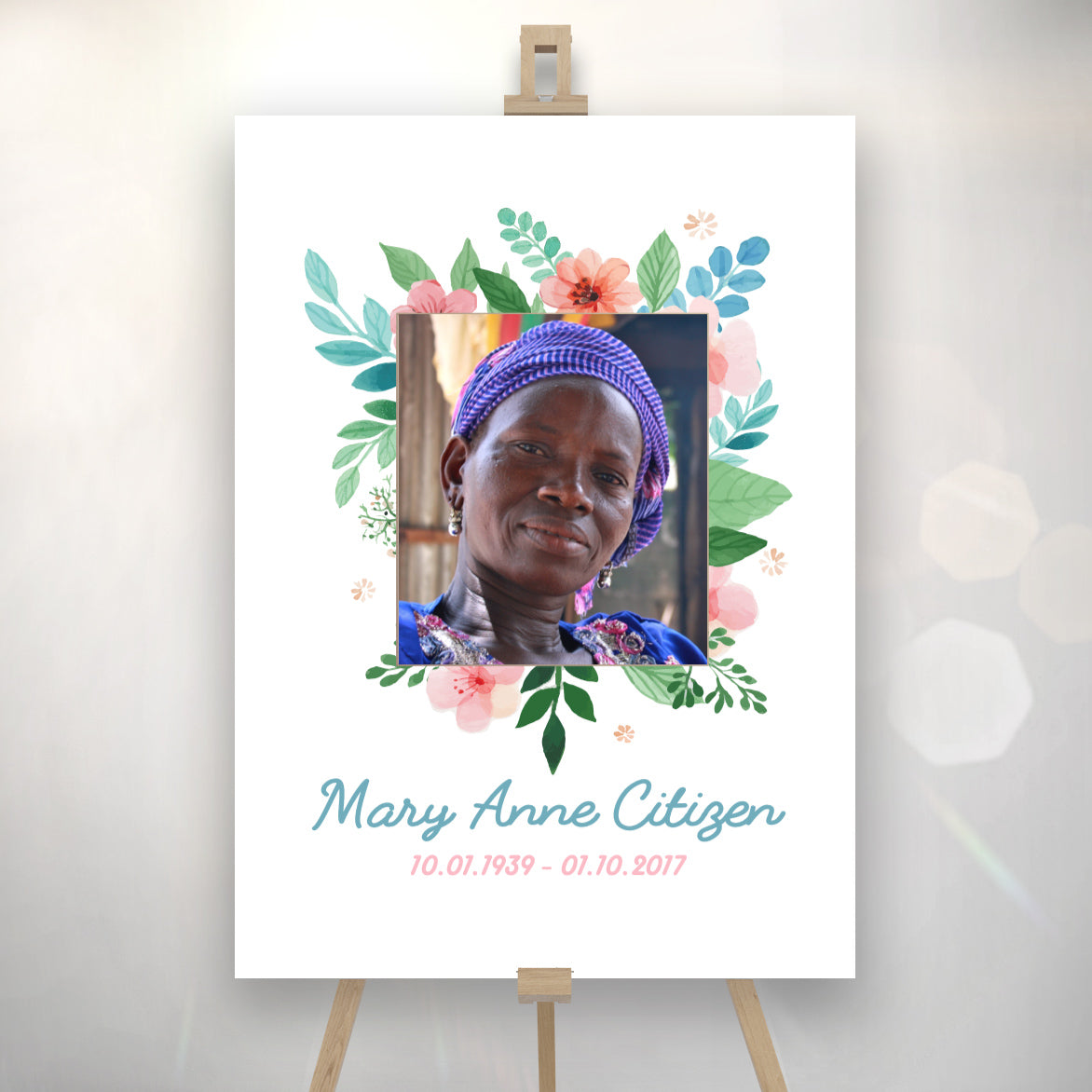 Floral Celebration of Life Portrait 2