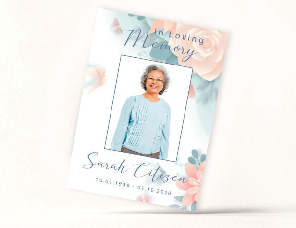 Floral Memoriam Card 6