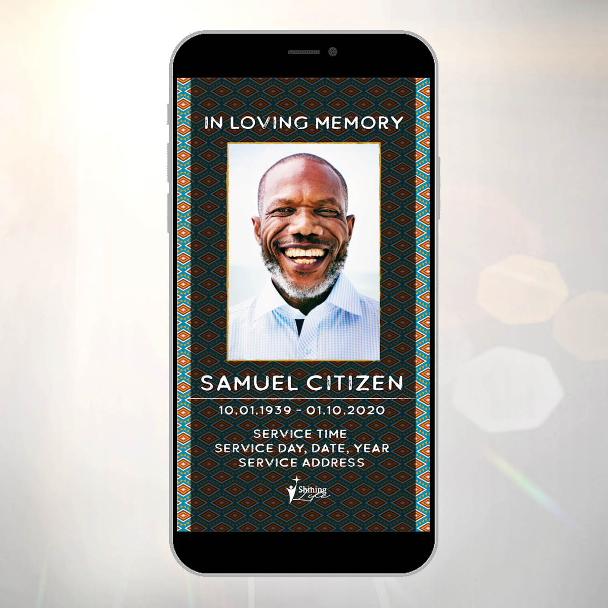 Traditional Digital Invitation Tribute 4 – Shining Life - Memories are ...